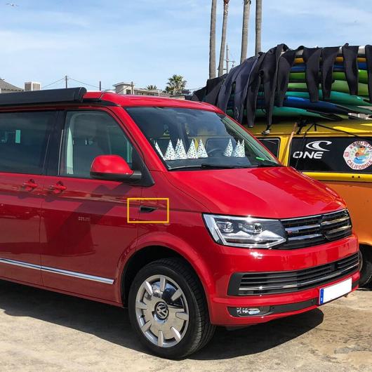 2ピース ダイナミック シーケンシャル LED サイド マーカー ターンシグナルライト インジケーター リピーター 適用: VW トランスポーター ノーマル ブラック・ノーマル シルバー AL-MM-2312 AL_7