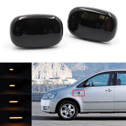 2ピース LED アンバー ダイナミック フロー ウインカー サイド マーカー ライト 適用: トヨタ カローラ RAV 4 ヤリス ヴィッツ コロ アベンシス セリカ AL-MM-2315 AL
