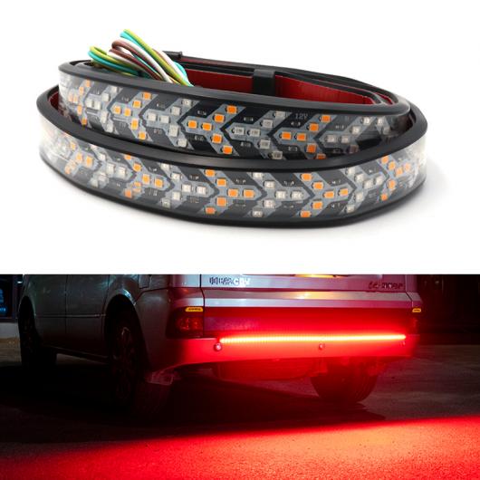レッド イエロー トラック テールゲート LED ストリップ ライト バー トリプル 列 4機能 ブレーキ ウインカー 適用: ジープ/JEEP ピックアップ SUV ダッジ/DODGE 60 インチ AL-MM-2327 AL