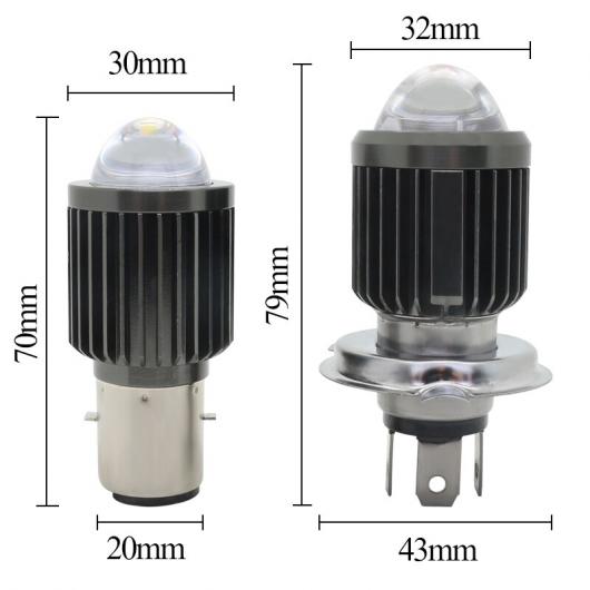 AL H4 LED オートバイ ヘッドライト LED BA20D LED バルブ 2000lm スーパー ブライト ホワイト ホワイト イエロー 1ピース・ホワイト ライト 1ピース H6〜BA20D AL-MM-2330_3