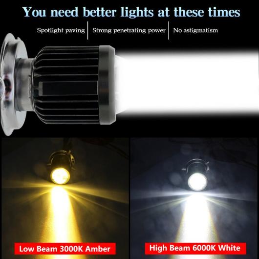 AL H4 LED オートバイ ヘッドライト LED BA20D LED バルブ 2000lm スーパー ブライト ホワイト ホワイト イエロー 1ピース・ホワイト ライト 1ピース H6〜BA20D AL-MM-2330_4