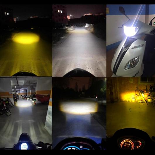 AL H4 LED オートバイ ヘッドライト LED BA20D LED バルブ 2000lm スーパー ブライト ホワイト ホワイト イエロー 1ピース・ホワイト ライト 1ピース H6〜BA20D AL-MM-2330_5
