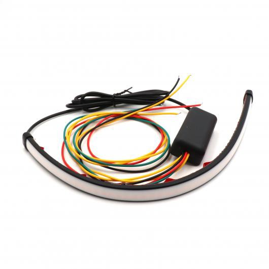 ホワイト/レッド アンバー オートバイ シーケンシャル スイッチバック フロー テールライト シーケンシャル フロー LED ライト ホワイト-イエロー 30cm・レッド-イエロー 30cm AL-MM-2344 ALの通販は
