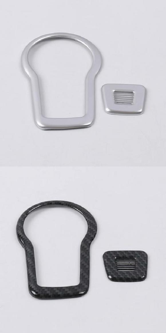 AL 適用: ジープ/JEEP コンパス 2017 2018 2019 2020 インテリア ヘッドライト ランプ スイッチ ボタン 装飾 カバー トリム ステッカー アクセサリー マットシルバー・カーボン調 AL-MM-2397の通販は 5,783円