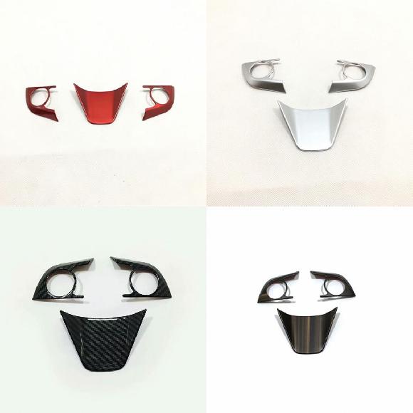 適用: トヨタ カムリ 2018 2019 2020 木目調 インテリア ステアリング ホイール カバー トリム モールディング アクセサリー レッド〜木目調 AL-MM-2487 AL