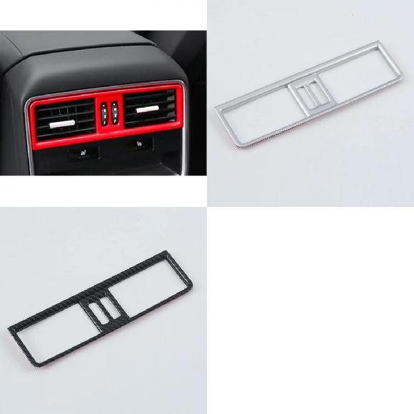 適用: ポルシェ/PORSCHE カイエン 2018 2019 2020 リアシート エアコン 吹き出し口 保護 トリム カバー ステッカー アクセサリー レッド〜カーボン調 AL-MM-2510 AL