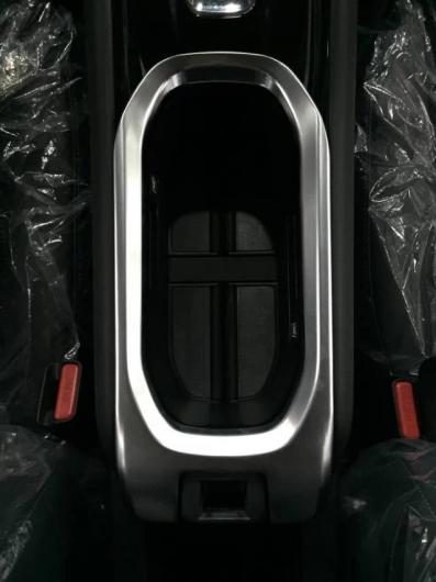 適用: ホンダ HRV HR-V ベゼル/ヴェゼル 2014-2018 2019 カーボンファイバー カップホルダー サラウンド トリム カバー コンソール フレーム アクセサリー スティック マットシルバー・カーボン調 AL-MM-2662 AL_4