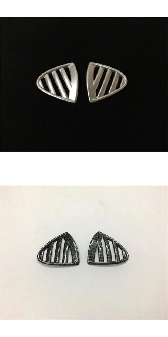 AL 適用: 日産 キックス 2017 2018 2019 カーボンファイバー ダッシュボード エアコン 吹き出し口 フレーム 装飾 ステッカー トリム マットシルバー・カーボン調 AL-MM-2753