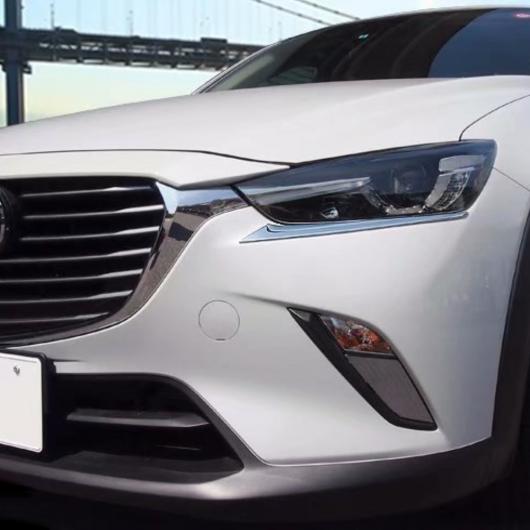 適用: マツダ CX-3 CX3 2016 2017 2018 2019 2020 ABS クローム パーツ ヘッド フロント ライト ランプ アイブロー カバー トリム アクセサリー AL-MM-2775 AL