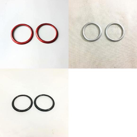 適用: マツダ CX-3 CX3 2015-2018 2019 2020 ABS クローム インテリア ダッシュボード ラウドスピーカー リング カバー 2ピース レッド〜カーボン調 AL-MM-2795 AL