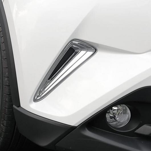 適用: トヨタ CHR C-HR 2016 2017 2018 ABS クローム フロント バンパー サイド グリル カバー トリム フロント フォグライト プロテクター アクセサリー カーボン・クロム AL-MM-2806 AL