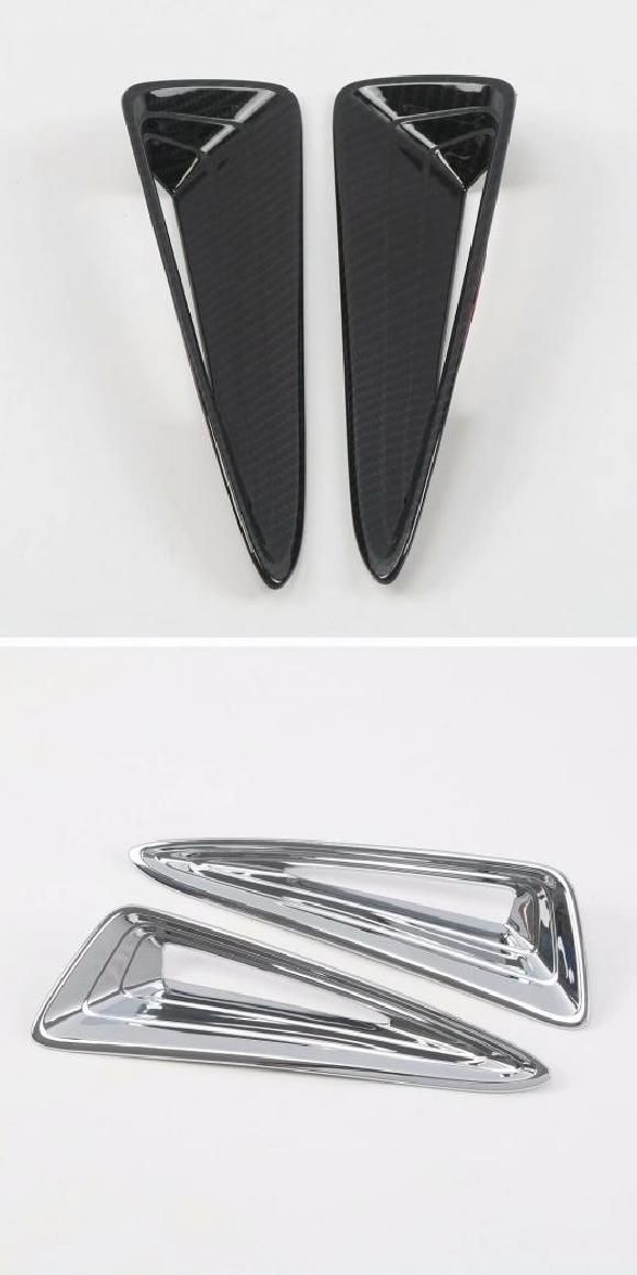 適用: トヨタ CHR C-HR 2016 2017 2018 ABS クローム フロント バンパー サイド グリル カバー トリム フロント フォグライト プロテクター アクセサリー カーボン・クロム AL-MM-2806 AL