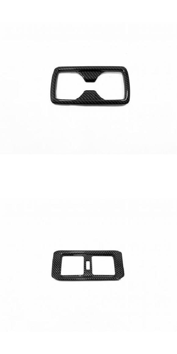 適用: トヨタ RAV4 2019 2020 カーボンファイバー インテリア インストルメント コンソール ギア ドリンクホルダー カバー 通気口 リア ドリンクホルダー・リアシート エアコン1 AL-MM-3043 AL