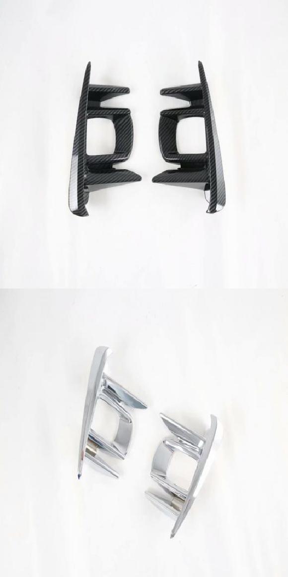 適用: トヨタ シエナ 2019 2020 ABS カーボンファイバー フロント フォグライト カバー トリム ヘッド フォグライト ランプ フレーム ステッカー スタイリング アクセサリー カーボン・クロム AL-MM-3172 AL
