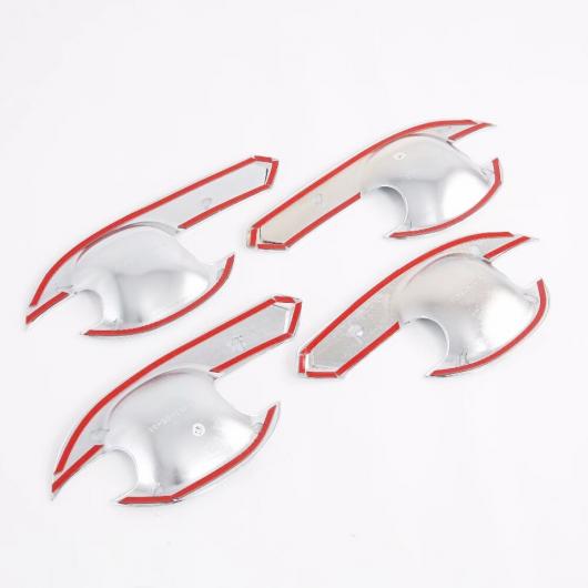 適用: トヨタ ラッシュ 2018 2019 2020 カーボンファイバー ドア ハンドル ボウル カバー モールディング トリム 装飾 ステッカー アクセサリー カーボン・クロム AL-MM-3230 AL_3