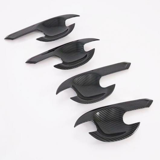 適用: トヨタ ラッシュ 2018 2019 2020 カーボンファイバー ドア ハンドル ボウル カバー モールディング トリム 装飾 ステッカー アクセサリー カーボン・クロム AL-MM-3230 AL_6