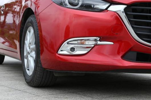 適用: MAZDA3 M3 アクセラ 2017 2018 ABS クローム フロント フォグライト フォグライト カバー トリム 保護 エクステリア アクセサリー AL-MM-3322 AL