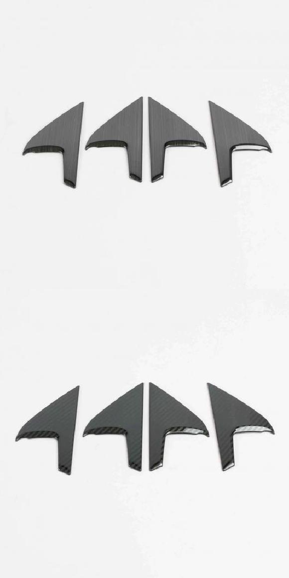 適用: トヨタ RAV4 RAV 4 2019 2020 カーボンファイバー スチール インナー ドア ハンドル カバー トリム アクセサリー ブラック・カーボン調 AL-MM-3380 ALの通販は 6,995円