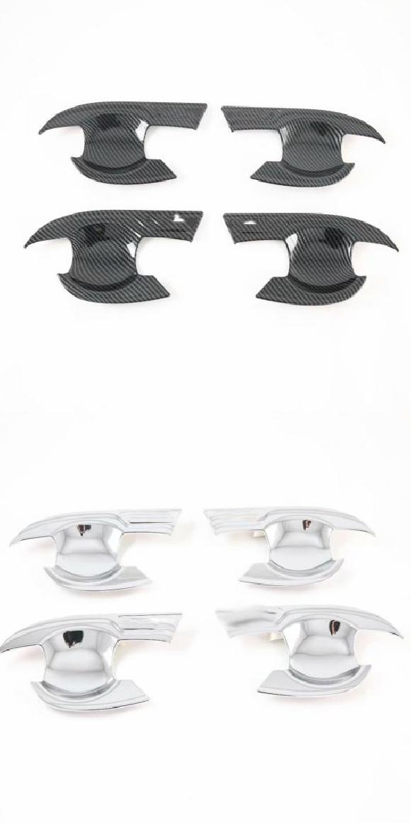 適用: 日産 ナバラ NP300 ST 2017-2019 ドア ハンドル ボウル サイド ドア ボウル カバー トリム 保護 エクステリア アクセサリー カーボン・クロム AL-MM-3383 AL