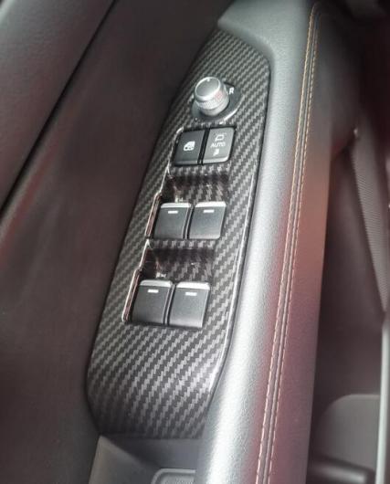 適用: マツダ CX-5 CX5 CX 5 2017 2018 2019 2020 ウインドウ リフト スイッチ パネル トリム カバー フレーム インテリア アクセサリー オート ステッカー カーボン・マットシルバー AL-MM-3496 AL_7