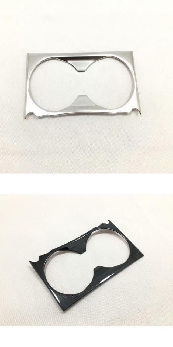 AL 適用: マツダ CX-5 CX5 2代目 KF 2017-2019 2020 セントラル コンソール カップホルダー ドリンク カップ フレーム トリム カバー ステッカー ABS マット 2・ブラック AL-MM-3499