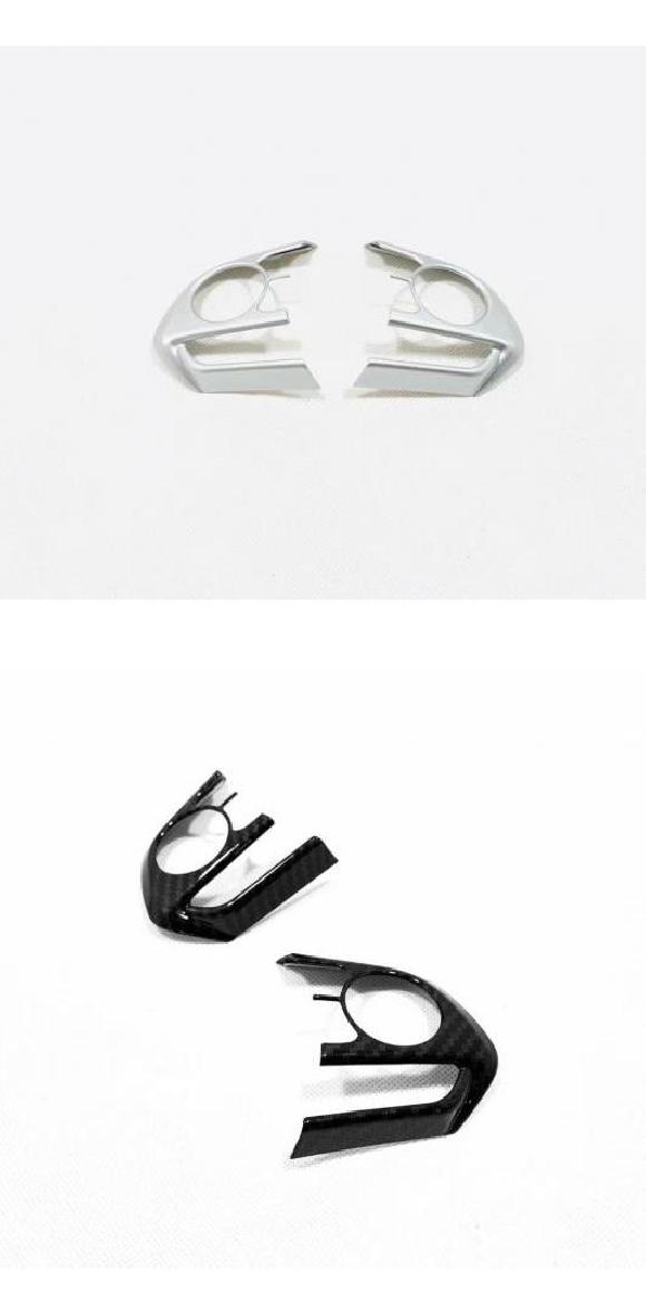 適用: トヨタ アヴァロン 2019 2020 ABS ステアリング ホイール ボタン スパンコール カバー モールディング トリム アクセサリー マットシルバー・カーボン調 AL-MM-3509 AL