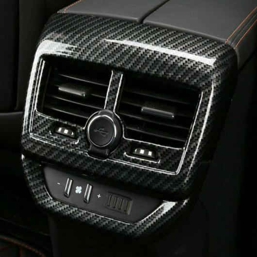 適用: プジョー/PEUGEOT 3008 GT 2017-2019 2020 カーボンファイバー アームレスト ボックス リア エアコン 吹き出し口 カバー トリム インテリア AL-MM-3529 AL