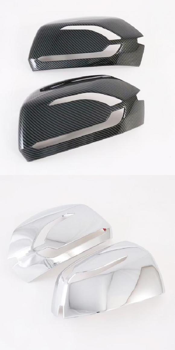 ABS クローム サイド ドア バックミラー ミラー 保護 フレーム カバー トリム アクセサリー 適用: ヒュンダイ/現代/HYUNDAI パリセード 2020 2021 カーボン・クローム AL-MM-3735 AL