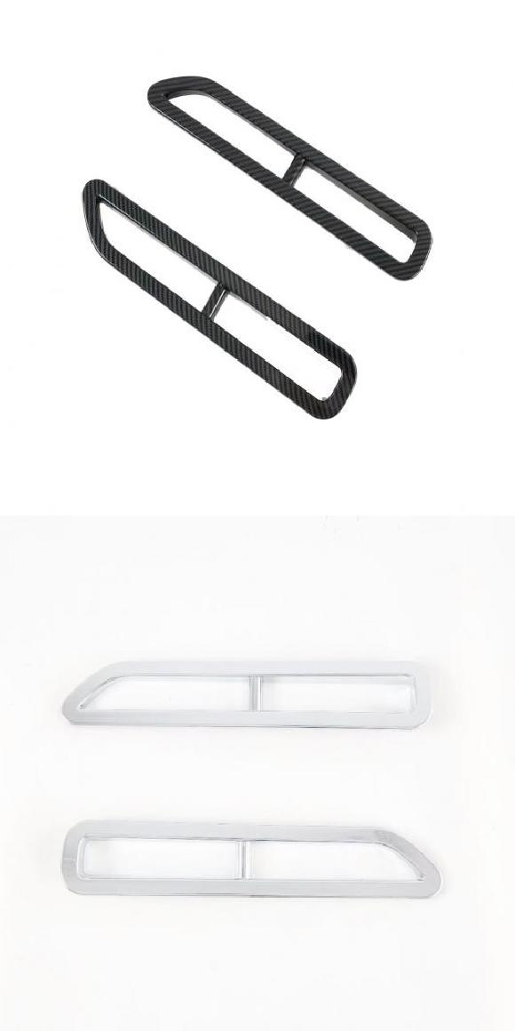 適用: フォード/FORD ラプター F150 2017 2018 2019 2020 ABS クローム リア フォグライト カバー トリム エクステリア 接着剤 ライト カバー ランプ ステッカー カーボン・クローム AL-MM-3759 AL