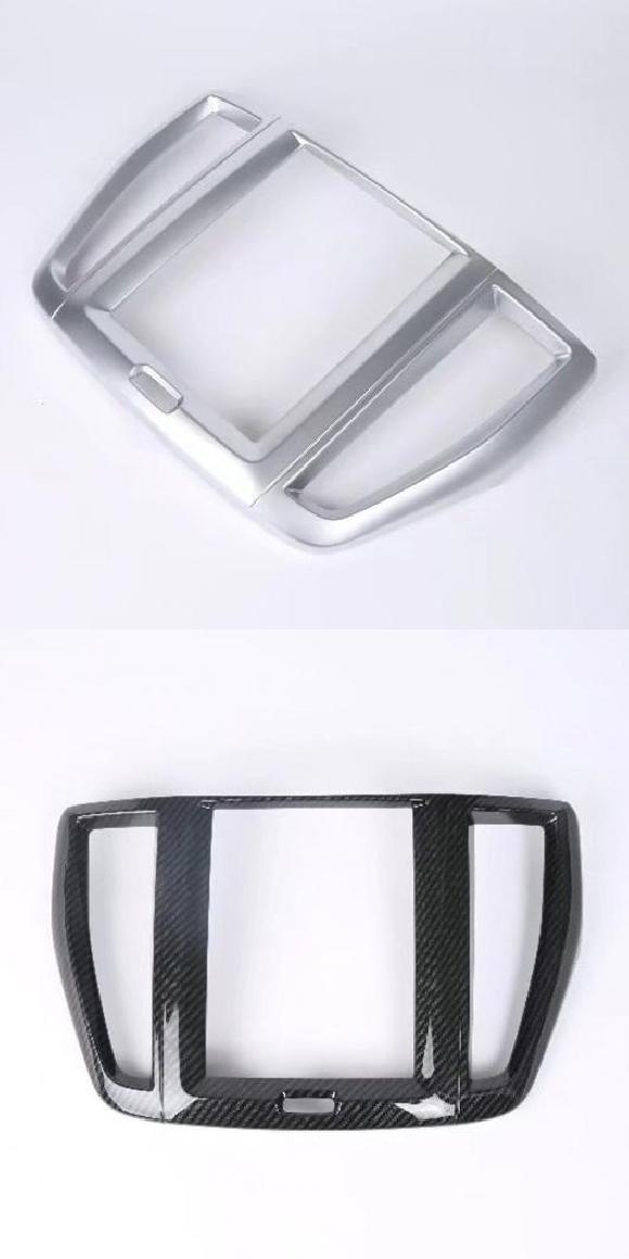 適用: ボルボ/VOLVO XC60 XC 60 2018 2019 2020 SUV インテリア ナビゲーション コントロール パネル エア コンディション 吹き出し口 装飾 フレーム カバー トリム マットシルバー・カーボン調 AL-MM-3884 AL