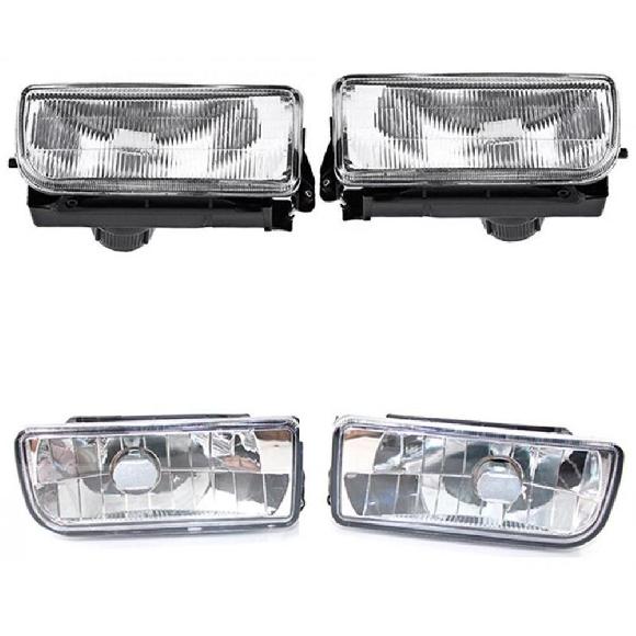 フォグライト 適用: BMW 3シリーズ E36 318 320 323 325 328i 1992-1998 フロント バンパー 右 左側 ハロゲン ドライビング サイド ミラー ランプ ストライプ 左〜クリスタル 右 AL-MM-4003 AL