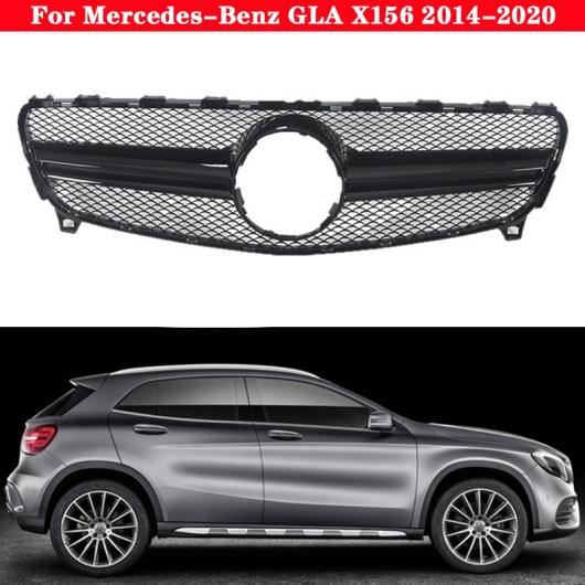 ミドル グリル 適用: メルセデス・ベンツ GLA X156 GLC X253 W253 2014-2020 ABS プラスチック シルバー ブラック フロント バンパー センター グリル スタイル 3 AL-MM-4216 AL_5