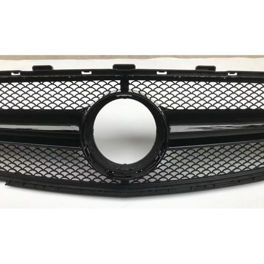 ミドル グリル 適用: メルセデス・ベンツ GLA X156 GLC X253 W253 2014-2020 ABS プラスチック シルバー ブラック フロント バンパー センター グリル スタイル 3 AL-MM-4216 AL_4