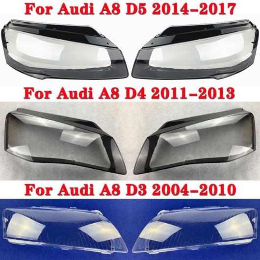 フロント ヘッドライト カバー 適用: アウディ/AUDI A8 D3 D4 D5 2004-2017 オート ヘッドランプ ランプシェード ランプカバー ヘッド ライト ランプ ガラス レンズ シェル A8 D5 左右 AL-MM-4248 AL_2