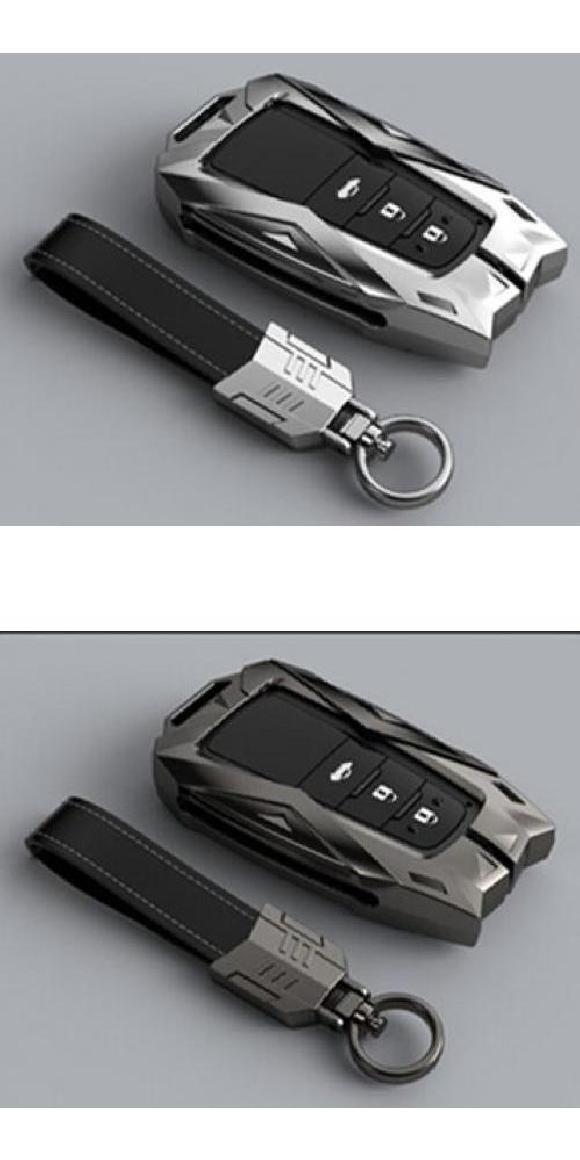 キー シェル スマート リモート キーケース カバー フォブ ホルダー 適用: トヨタ CHR ランドクルーザー 200 RAV4 2018 2019 2020 タイプ2 シルバー・タイプ2 ブラック AL-MM-4539 AL
