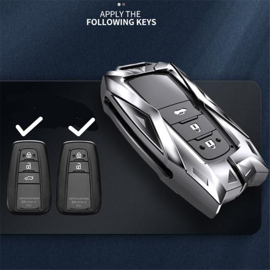 キー シェル 適用: トヨタ カムリ XV70 2018 2019 2020 スマート リモート キーケース カバー タイプ1 シルバー・タイプ1 ブラック AL-MM-4541 AL_5