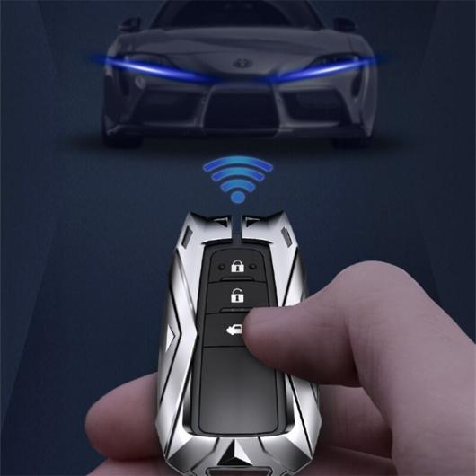 キー シェル 適用: トヨタ カムリ XV70 2018 2019 2020 スマート リモート キーケース カバー タイプ1 シルバー・タイプ1 ブラック AL-MM-4541 AL_2
