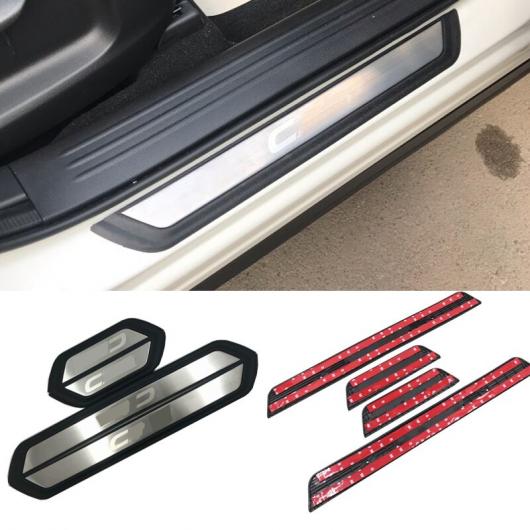 2016 2017 2018 2019 ステンレス ドア シル スカッフ プレート カバー ペダル 適用: マツダ CX-5 CX5 アクセサリー 4ピース LEDなし AL-MM-4762 AL_5