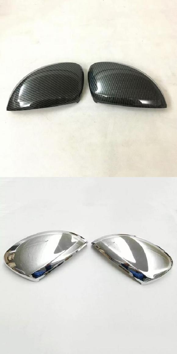 リア ビュー バックミラー サイド ミラー カバー 装飾 トリム フレーム 適用: フォルクスワーゲン/VOLKSWAGEN ティグアン L 17-18 カーボンファイバー・17-18 シルバー AL-MM-4800 AL