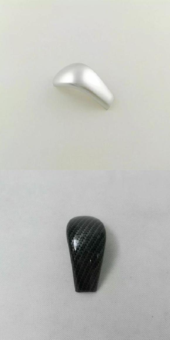 AL ギア シフト キャップ ギア シフト ハンドル スリーブ カバー ノブ 装飾 トリム 適用: 日産 X-トレイル X トレイル X トレイル T32 2014 2015 2016 2017 シルバー・カーボン調 AL-MM-4914