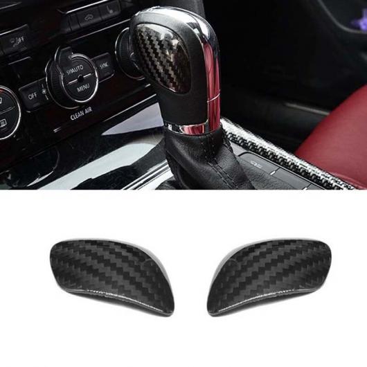 AL 2ピース リアル カーボンファイバー ギア カバー インテリア ギア シフト ノブ トリム 適用: VK フォルクスワーゲン/VOLKSWAGEN VW ゴルフ GTI R パサート B5 B6 B7 ゴルフ MK 1ピース AL-MM-4976_5