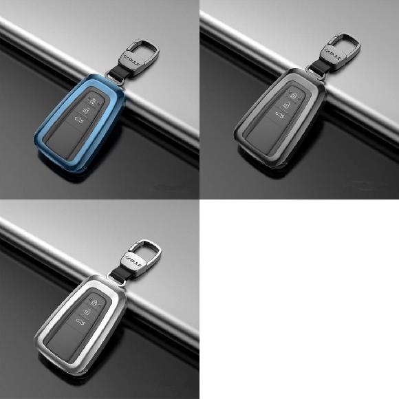 TPU キーケース フル カバー シェル 適用: トヨタ 2019 レビン カローラ 2020 RAV4 プラド C-HR イゾア アヴァロン スクエア バックル E-ブルー〜スクエア バックル E-シルバー AL-MM-4984 ALの通販は 12,980円
