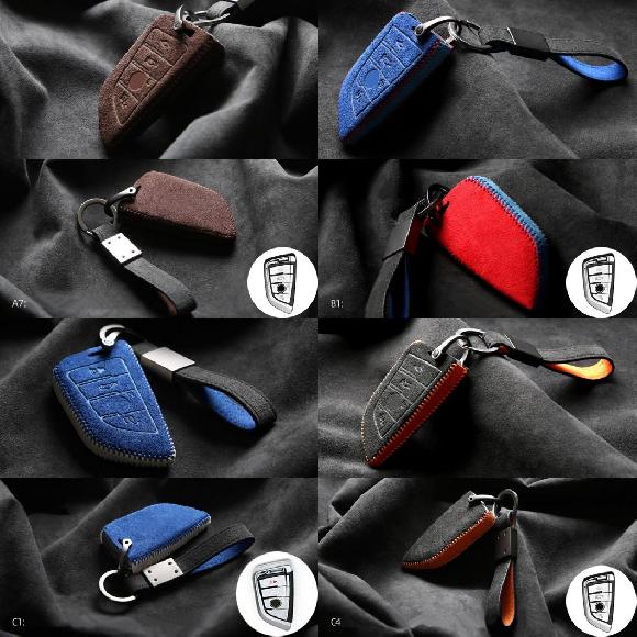 適用: BMW 2 3 5 7シリーズ 6GT X1 X3 X5 X6 F45 F46 G20 G32 G11 G12 F48 G01 F15 F85 F16 F86 レザー ケース ダーク ブラウン A7〜ブラック オレンジ C4 AL-MM-4999 AL