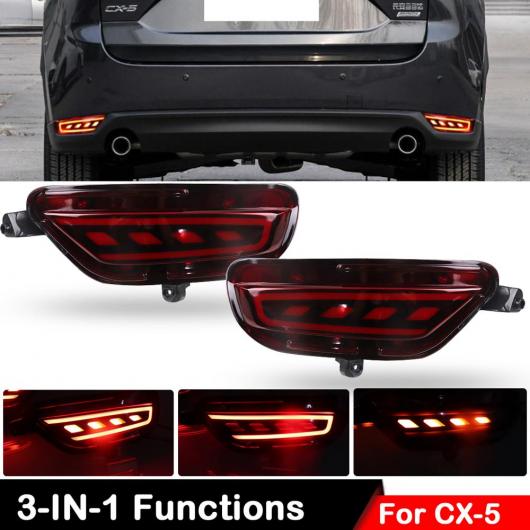 LED リア バンパー リフレクター ライト 適用: マツダ CX-5 CX5 2017 2018 2019 LED リア バンパー ブレーキ ライト ダイナミック ターン ライト AL-MM-5481 AL