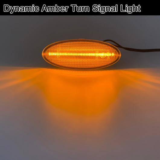 2ピース エラー クリア レンズ フロント LED サイドマーカー ライト アンバー ターンシグナルランプ 適用: トヨタ ヤリス ヴィッツ ヴィッツ ヤリス RAV4 カローラ ヴァーソ クリア AL-MM-5521 AL_7