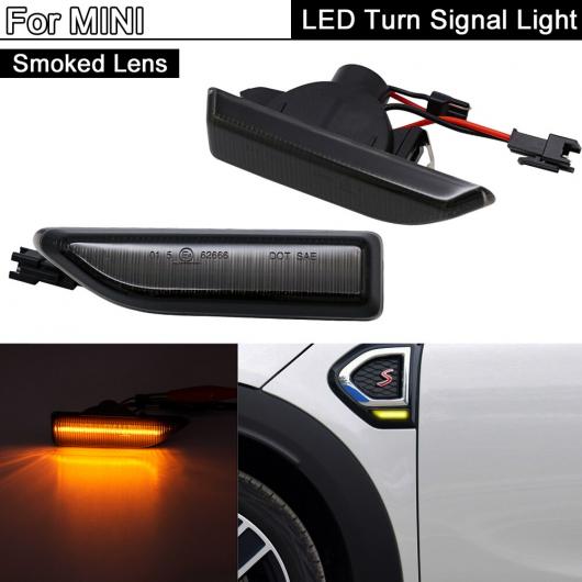 2ピース エラー スモーク レンズ LED サイドマーカー ライト アンバー ターンシグナルランプ 適用: ミニ クーパー カントリーマン F60 2017 2018 2019 2020 スモーク AL-MM-5549 ALの通販は