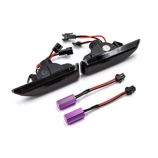 2ピース エラー スモーク レンズ LED サイドマーカー ライト アンバー ターンシグナルランプ 適用: ミニ クーパー カントリーマン F60 2017 2018 2019 2020 スモーク AL-MM-5549 ALの通販は