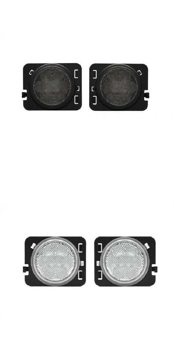 アンバー フル LED フロント サイドマーカー ライト 適用: 2007-2017 ジープ/JEEP ラングラー JK スモーク・クリア AL-MM-5595 AL