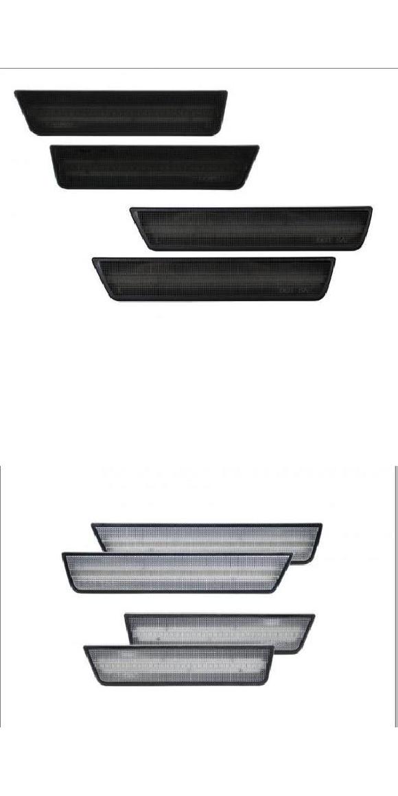 2ピース アンバー LED ターンシグナルランプ+2ピース レッド リア サイドマーカー ランプ ライト 適用: ダッジ/DODGE チャレンジャー 2008-2014 スモーク・クリア AL-MM-5659 AL
