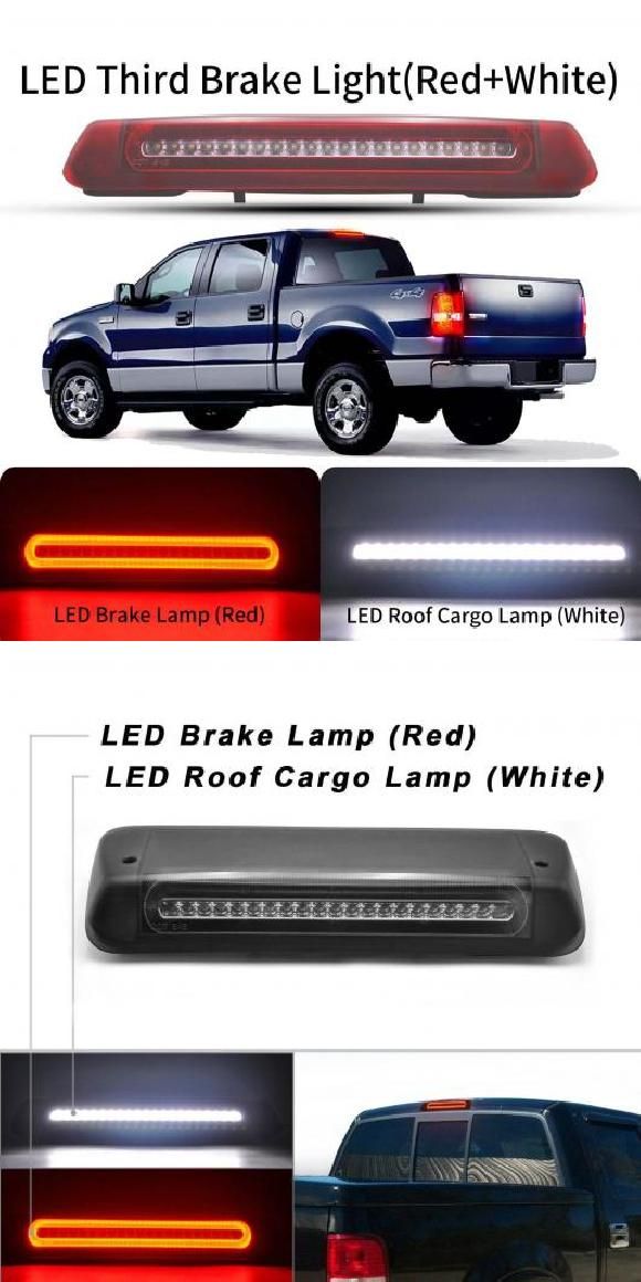レッド/スモーク レンズ ハイ 3rd LED ブレーキ ライト 適用: 2004-08 フォード/FORD F-150 2007-10 エクスプローラー スポーツ レッド ホワイト・スモークレンズ AL-MM-5673 AL